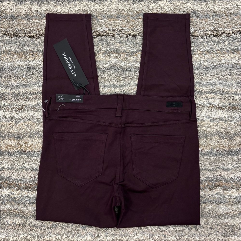 Liverpool Mid Rise Skinny Jeans Aubergine Sz 2/26P NWT | Liverpool Skinny NEW- - Picture 11 of 13